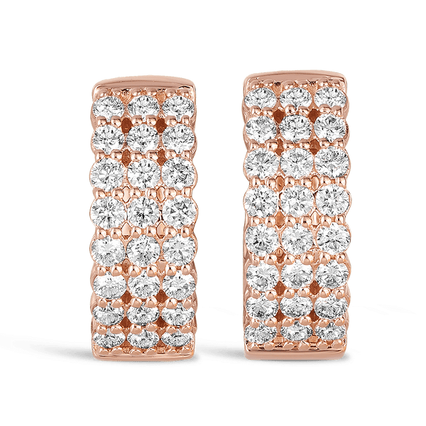Quintessential 0.50 Carat Diamond Hoop Earrings in 18ct Rose Gold Hardy Brothers Jewellers