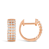 Quintessential 0.50 Carat Diamond Hoop Earrings in 18ct Rose Gold Hardy Brothers Jewellers