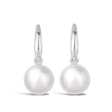 Shepherd Hook Akoya Pearl Earrings in 18ct White Gold Hardy Brothers Jewellers