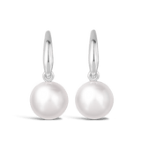 Shepherd Hook Akoya Pearl Earrings in 18ct White Gold Hardy Brothers Jewellers