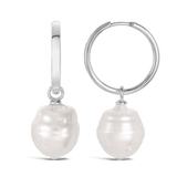 Baroque South Sea Pearl Drop Earrings in Silver Hardy Brothers Jewellers