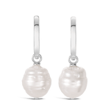 Baroque South Sea Pearl Drop Earrings in Silver Hardy Brothers Jewellers