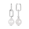 Paperclip Baroque South Sea Pearl Drop Earrings in Silver Hardy Brothers Jewellers