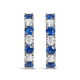 Sapphire and Diamond Earrings in 18ct White Gold Hardy Brothers 
