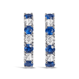 Sapphire and Diamond Earrings in 18ct White Gold Hardy Brothers 