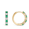 Yellow Gold Diamond and Emerald Huggies Hardy Brothers Jewellers