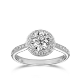 1.36ct Round Brilliant Cut Halo Engagement Ring Hardy Brothers Jewellers