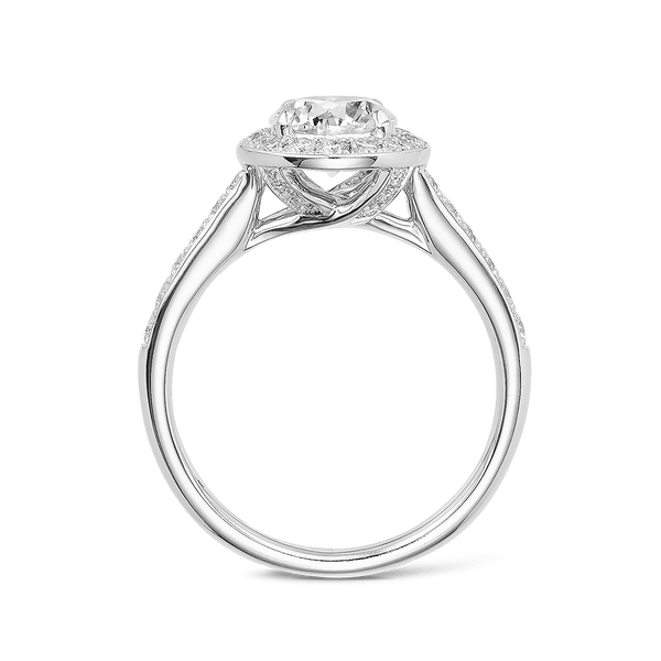 1.36ct Round Brilliant Cut Halo Engagement Ring Hardy Brothers Jewellers