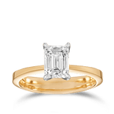 Paeonia 1.52 Carat Emerald Cut Solitaire Engagement Ring in 18ct Yellow Gold Hardy Brothers