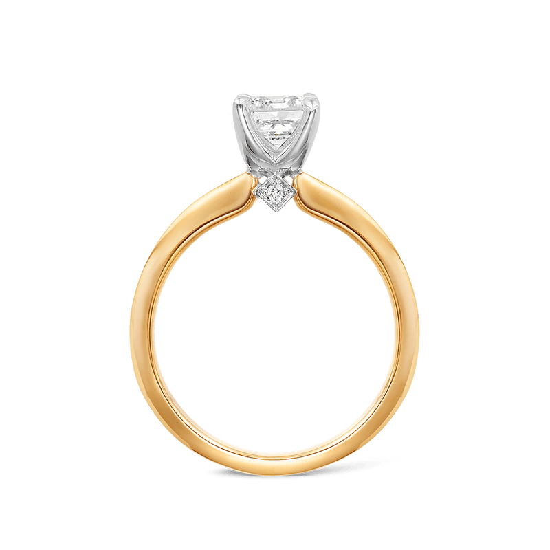 Paeonia 1.52 Carat Emerald Cut Solitaire Engagement Ring in 18ct Yellow Gold Hardy Brothers