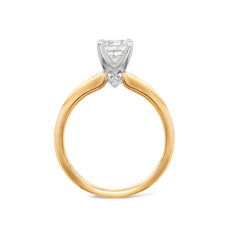 Paeonia 1.52 Carat Emerald Cut Solitaire Engagement Ring in 18ct Yellow Gold Hardy Brothers