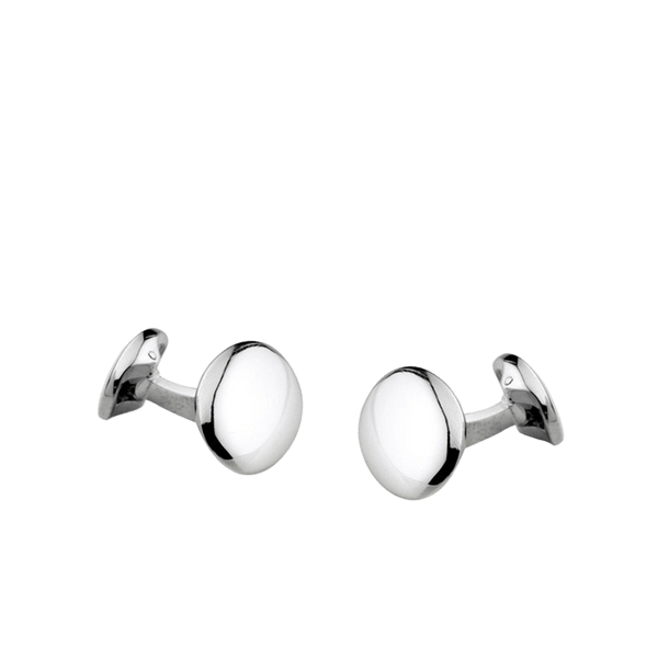 Sterling Silver Domed Oval Cufflinks Hardy Brothers Jewellers