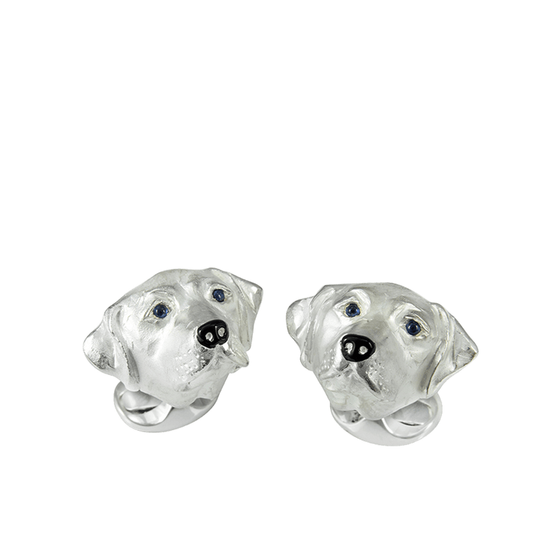 Sterling Silver Labrador Cufflinks Hardy Brothers Jewellers