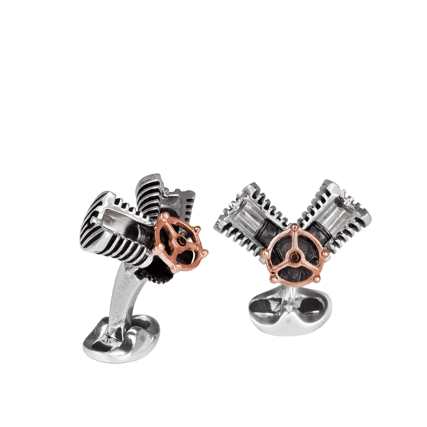 Sterling Silver Piston Cufflinks Hardy Brothers Jewellers