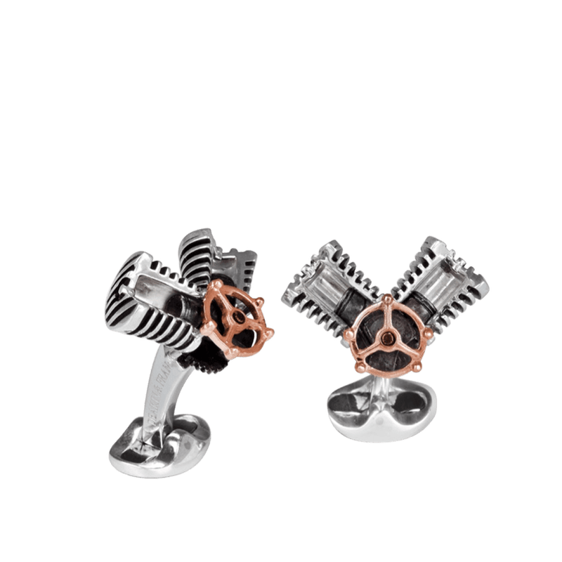 Sterling Silver Piston Cufflinks Hardy Brothers Jewellers