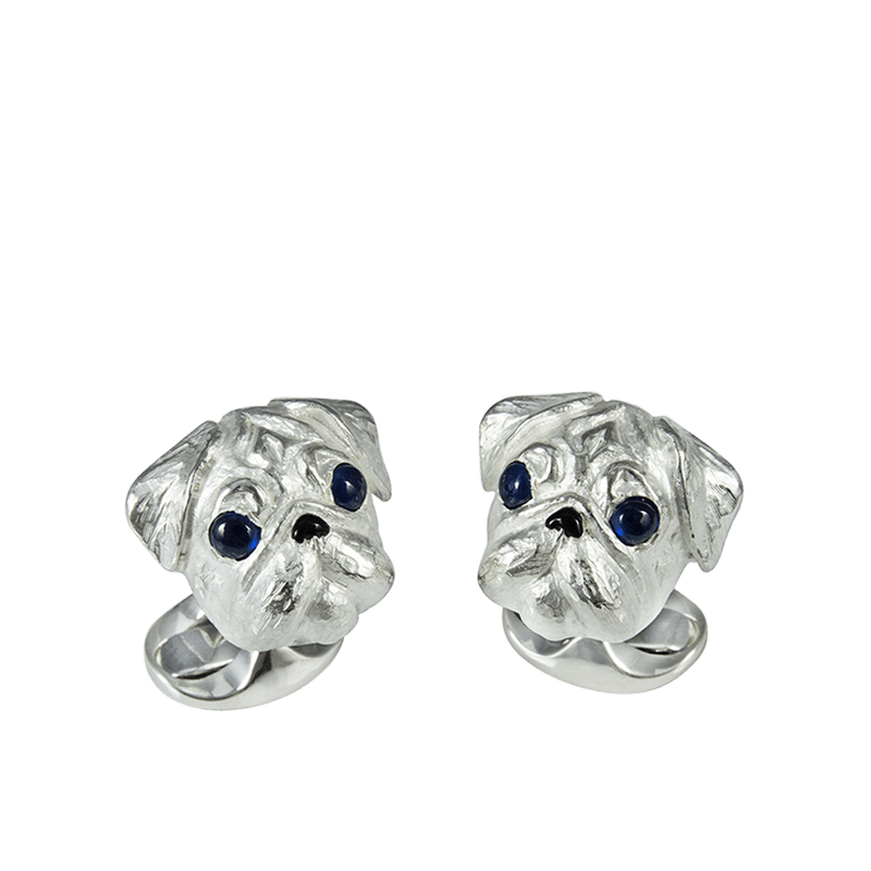 Sterling Silver Pug Cufflinks Hardy Brothers Jewellers