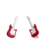 Sterling Silver Red Guitar Cufflinks Hardy Brothers Jewellers