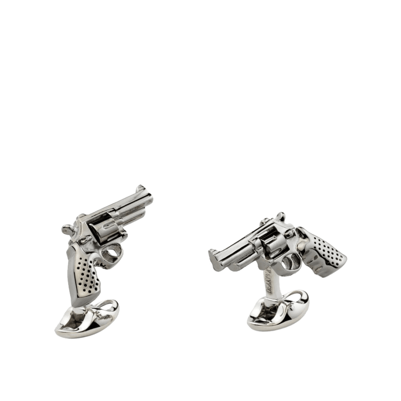 Sterling Silver Revolver Gun Cufflinks Hardy Brothers Jewellers