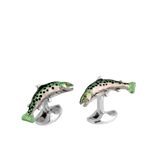 Sterling Silver Trout Cufflinks Hardy Brothers Jewellers