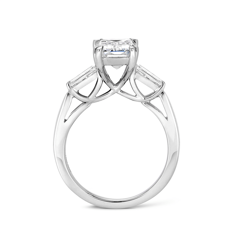 Vault 3.34 Carat Trilogy Diamond Engagement Ring in 18ct White Gold Hardy Brothers Jewellers 