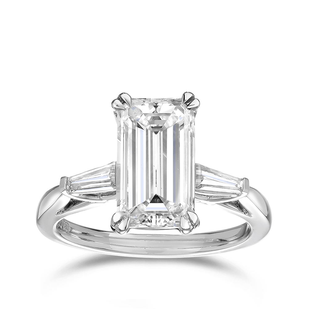 Vault 3.34 Carat Trilogy Diamond Engagement Ring in 18ct White Gold Hardy Brothers Jewellers 