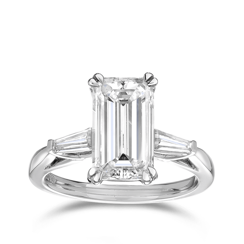 Vault 3.34 Carat Trilogy Diamond Engagement Ring in 18ct White Gold Hardy Brothers Jewellers 