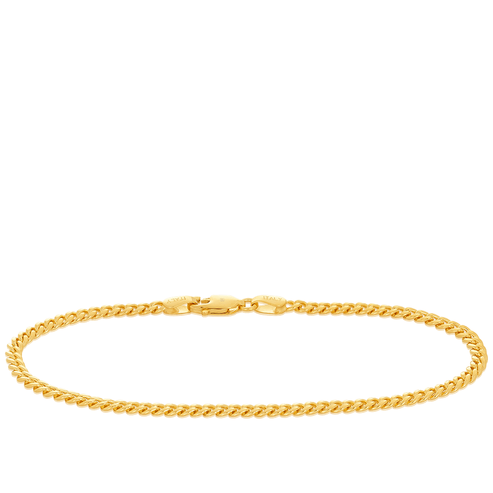 Curb Link Bracelet in 18ct Yellow Gold Hardy Brothers Jewellers 