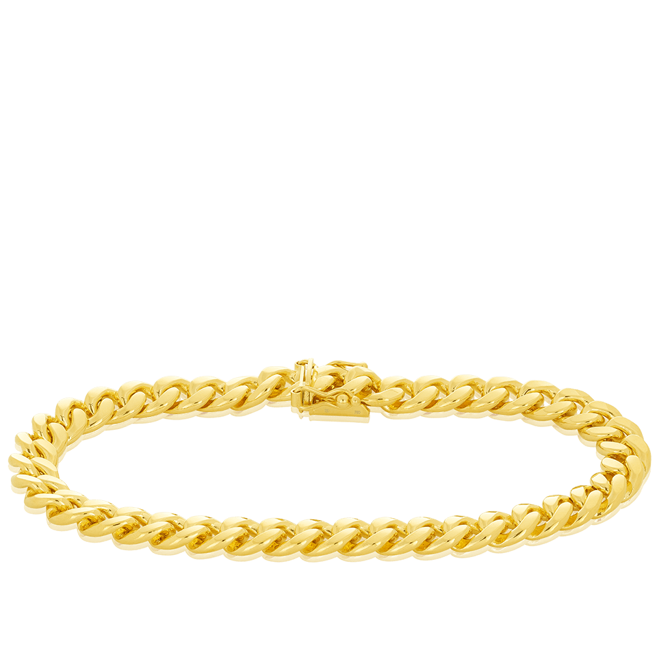 Curb Link Bracelet in 18ct Yellow Gold Hardy Brothers Jewellers