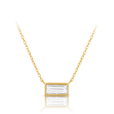 1.07 Carat Baguette Cut Diamond Necklace in 18ct Yellow Gold Hardy Brothers Jewellers 