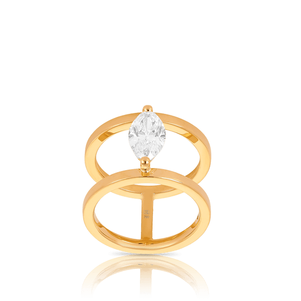 1.50 Carat Marquise Diamond Ring in 18ct Yellow Gold Hardy Brothers Jewellers 