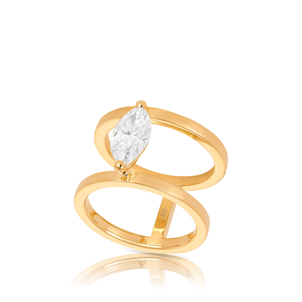 1.50 Carat Marquise Diamond Ring in 18ct Yellow Gold Hardy Brothers Jewellers 