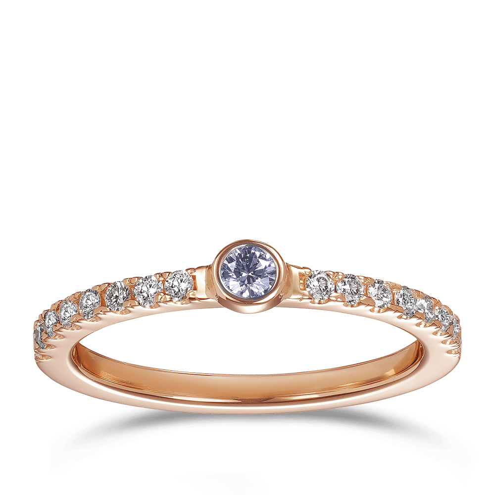 Kimberley Blue Round Brilliant Diamond Stacker Hardy Brothers Jewellers