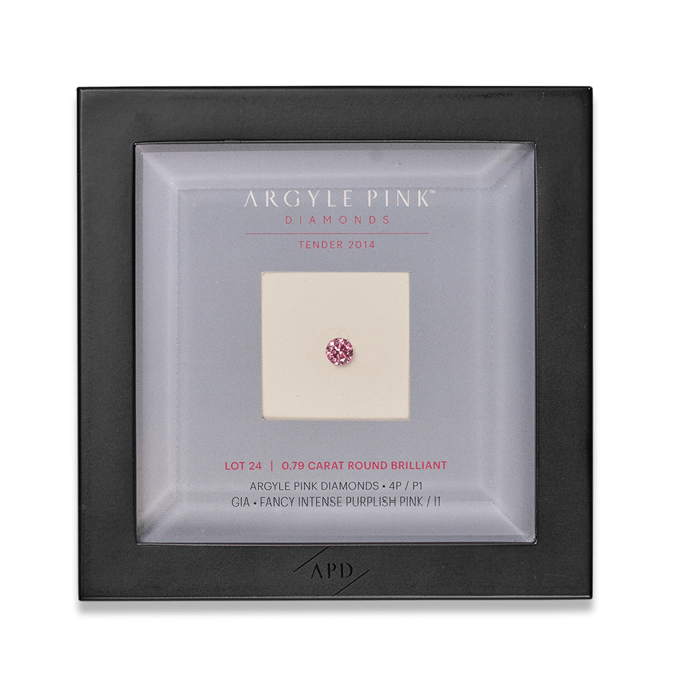 0.79 Carat Round Brilliant Cut Argyle Pink Diamond Hardy Brothers 