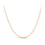 Flat Curb Link Chain in 18ct Rose Gold Hardy Brothers 