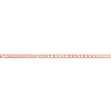 Flat Curb Link Chain in 18ct Rose Gold Hardy Brothers 