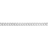 Flat Curb Link Chain in 18ct White Gold Hardy Brothers 