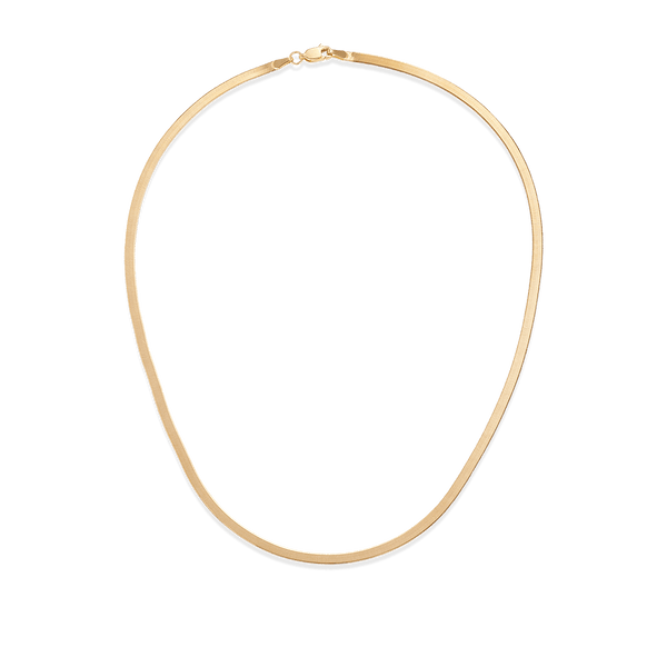 Herringbone Chain Necklace in 18ct Yellow Gold Hardy Brothers Jewellers