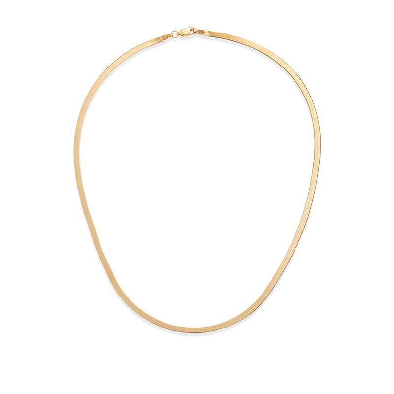 Herringbone Chain Necklace in 18ct Yellow Gold Hardy Brothers Jewellers