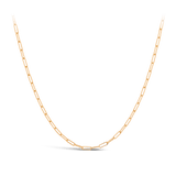 Paperclip Chain Necklace in 18ct Yellow Gold Hardy Brothers 