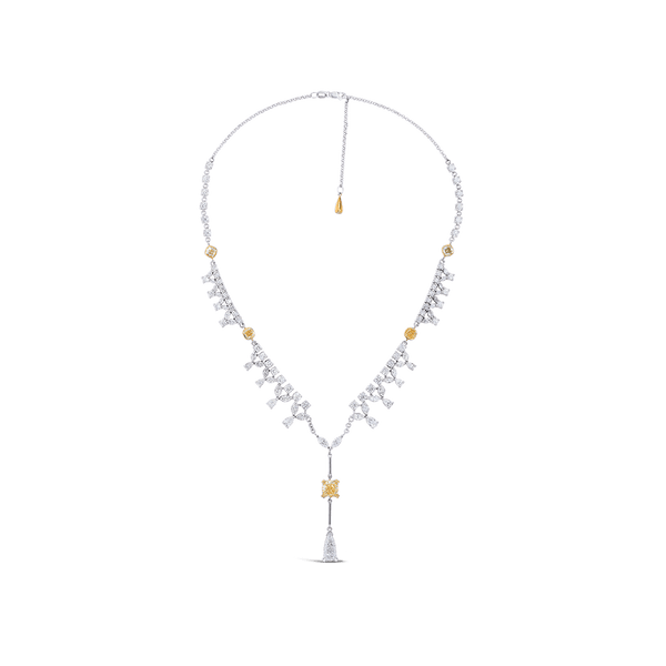 Vault 22.23 Carat Yellow and White Diamond Necklace Hardy Brothers 