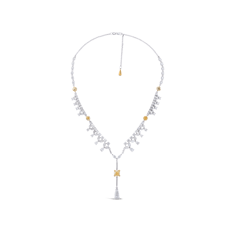 Vault 22.23 Carat Yellow and White Diamond Necklace Hardy Brothers 