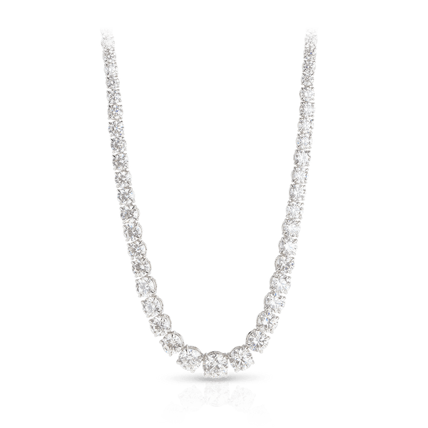 Vault 31.12 Carat Graduated Diamond Tennis Necklace Hardy Brothers 