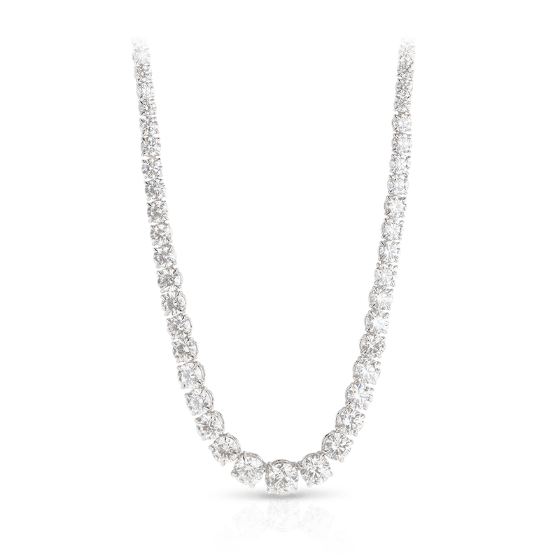 Vault 31.12 Carat Graduated Diamond Tennis Necklace Hardy Brothers 