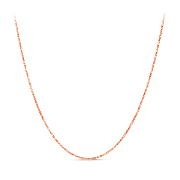Wheat Chain Necklace in 18ct Rose Gold Hardy Brothers 