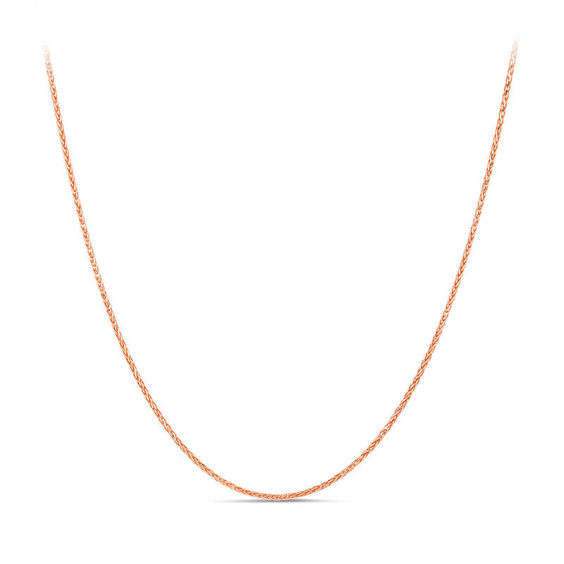 Wheat Chain Necklace in 18ct Rose Gold Hardy Brothers 