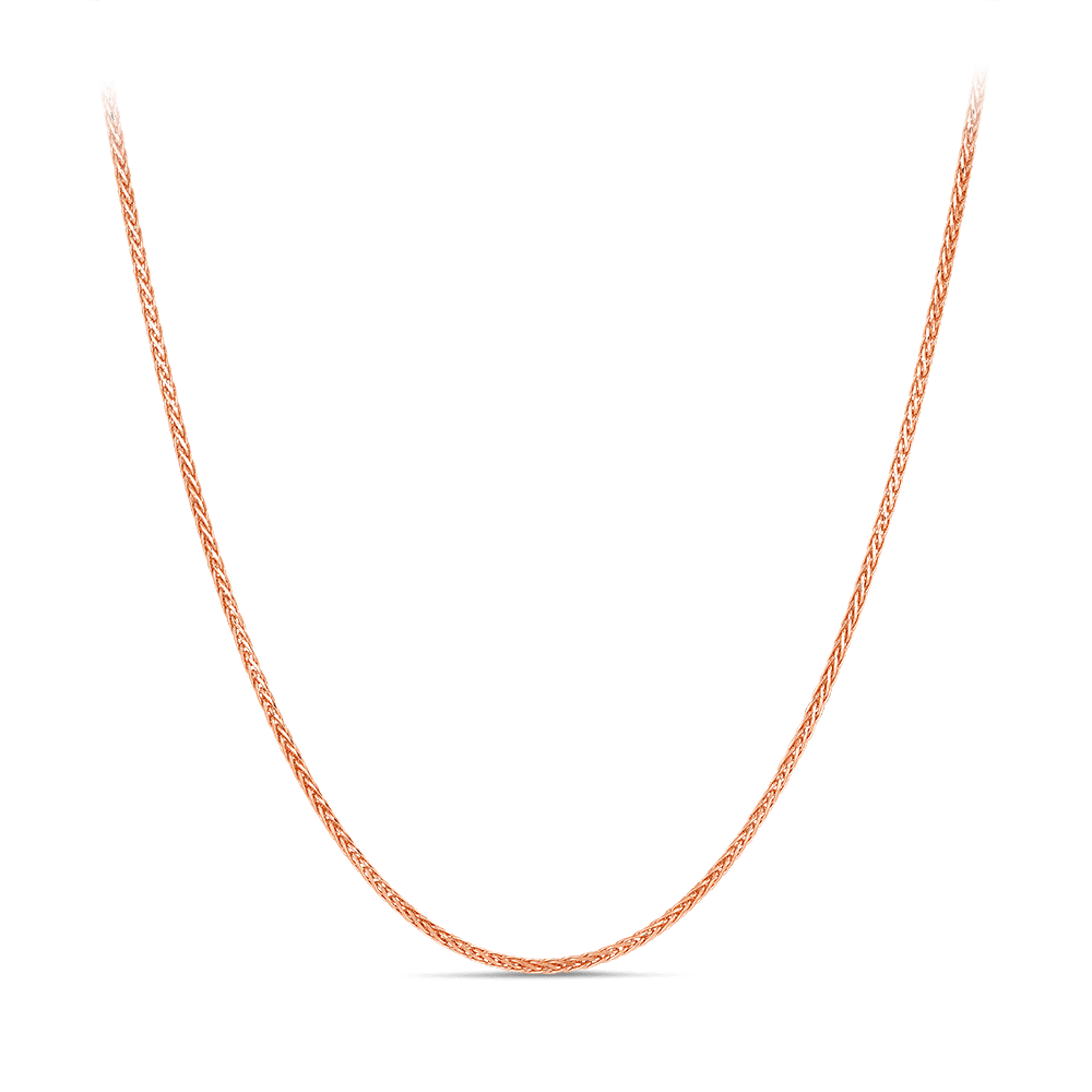 Wheat Chain Necklace in 18ct Rose Gold Hardy Brothers 
