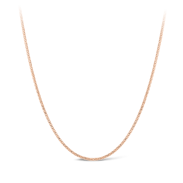Wheat Chain Necklace in 18ct Rose Gold Hardy Brothers 