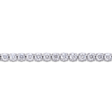 7.25 Carat Graduated Diamond Tennis Necklace in 18ct White Gold Hardy Brothers 