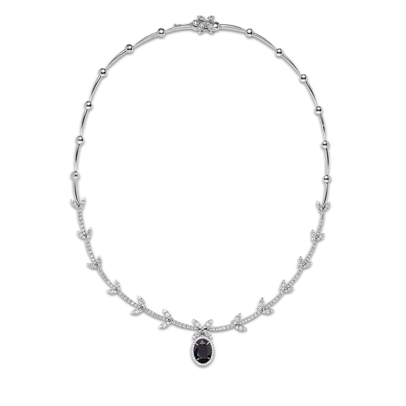 Vault 7.56 Carat Australian Sapphire and Diamond Necklace Hardy Brothers Jewellers