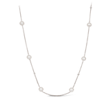 Diamond and Akoya Pearl Necklace in 18ct White Gold Hardy Brothers Jewellers